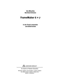 Fachbuch FrameMaker 6+7